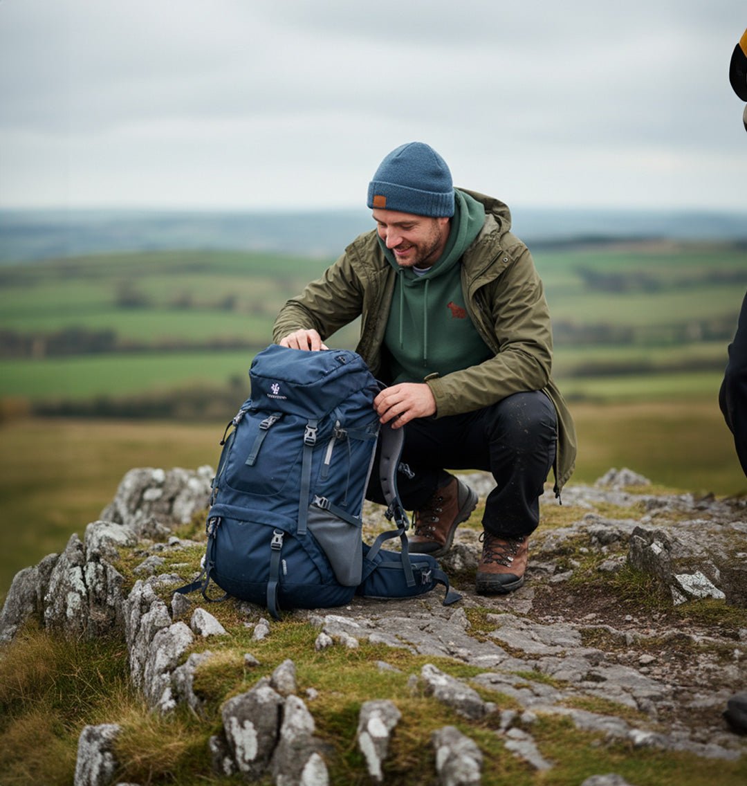 Capybara Mens Hoodie - Blue Panda
