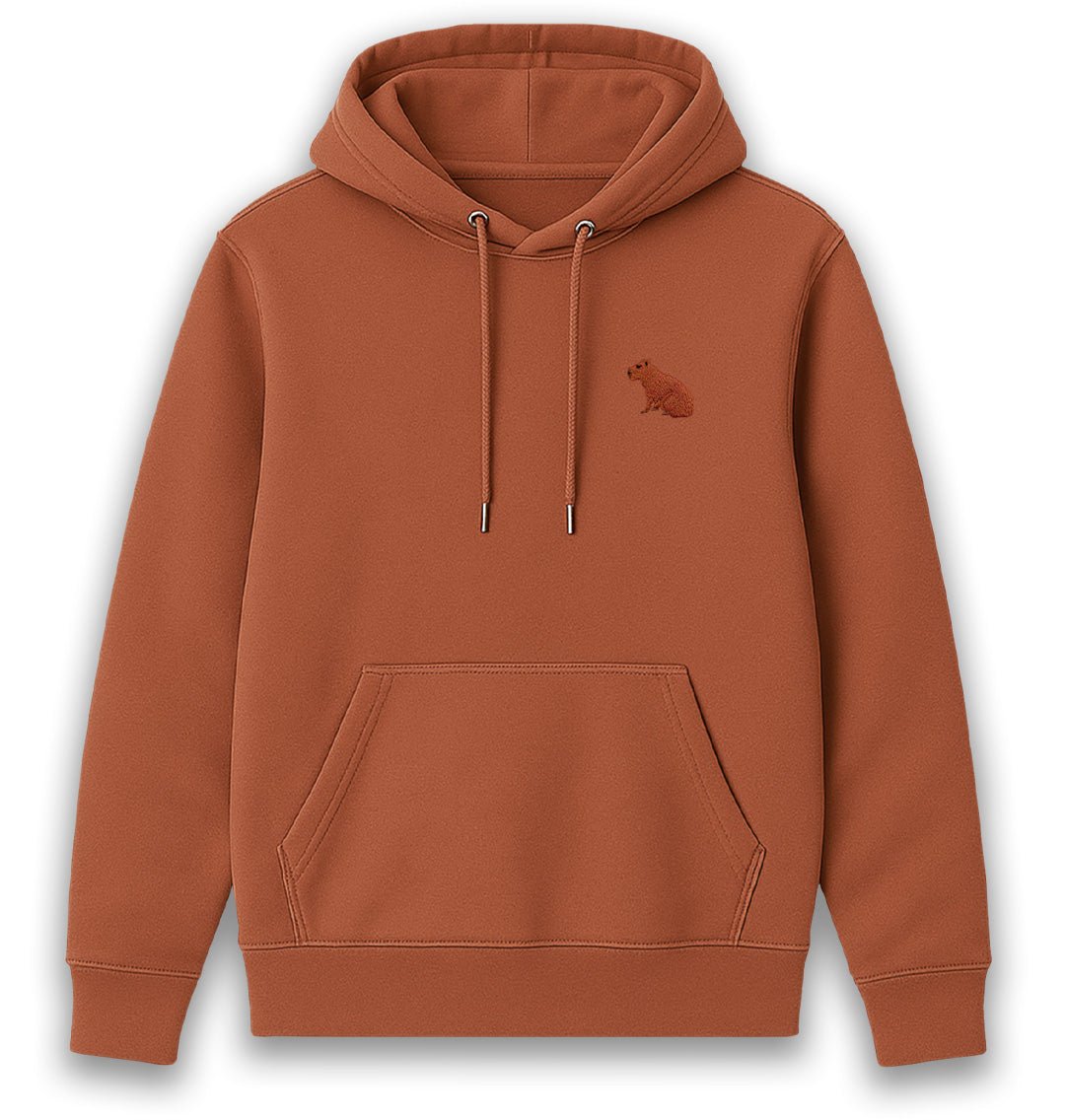 Capybara Hoodie Mens Embroidered Rainforest Animal Rodent Jumper