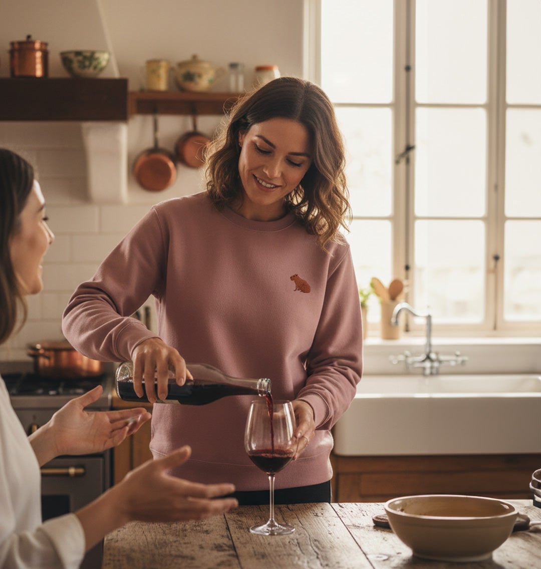 Capybara Womens Sweatshirt - Unisex - Blue Panda
