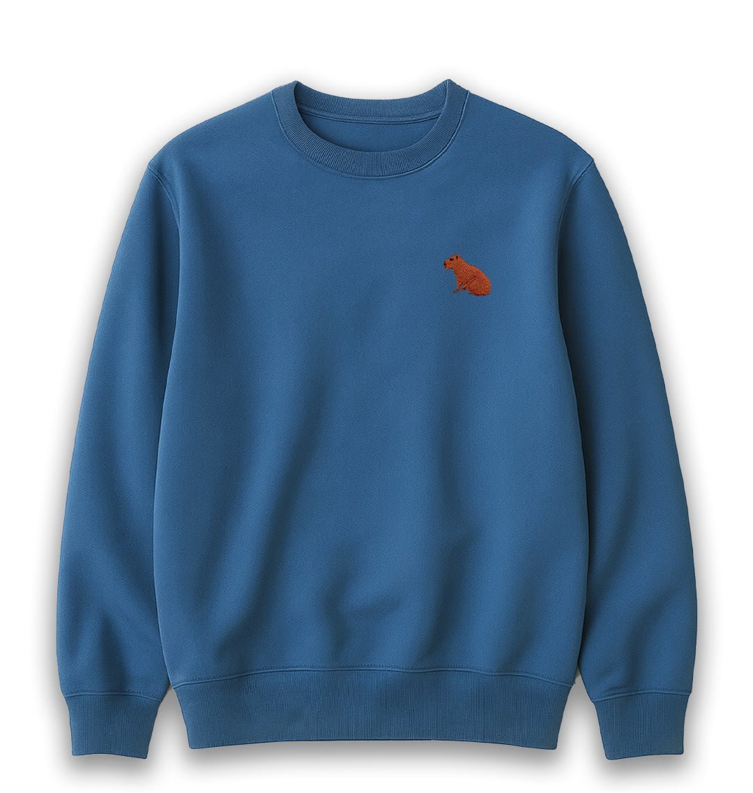 Capybara Womens Sweatshirt - Unisex - Blue Panda
