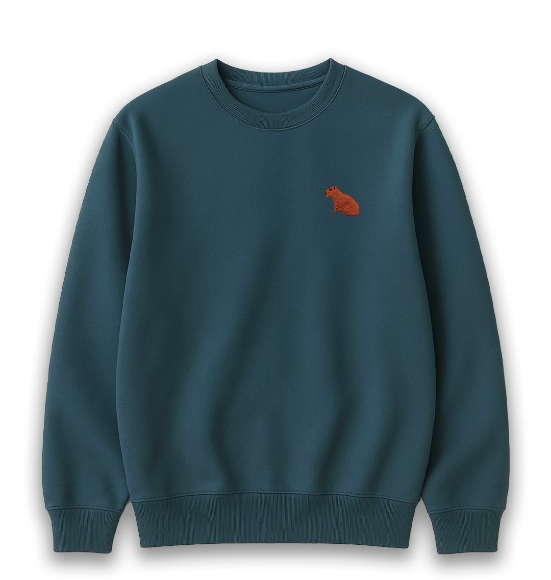 Capybara Womens Sweatshirt - Unisex - Blue Panda
