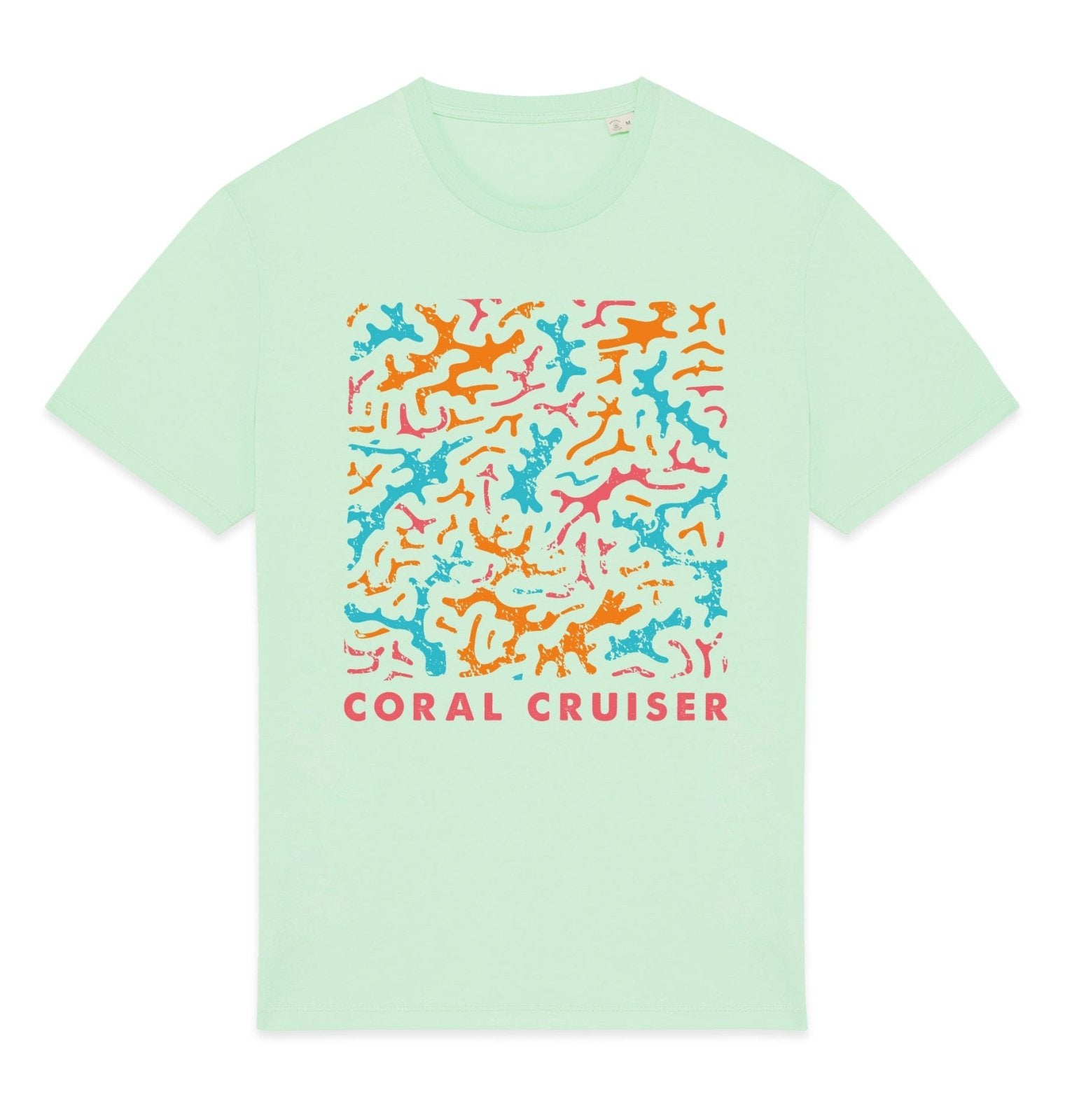 white colorful graphic tee