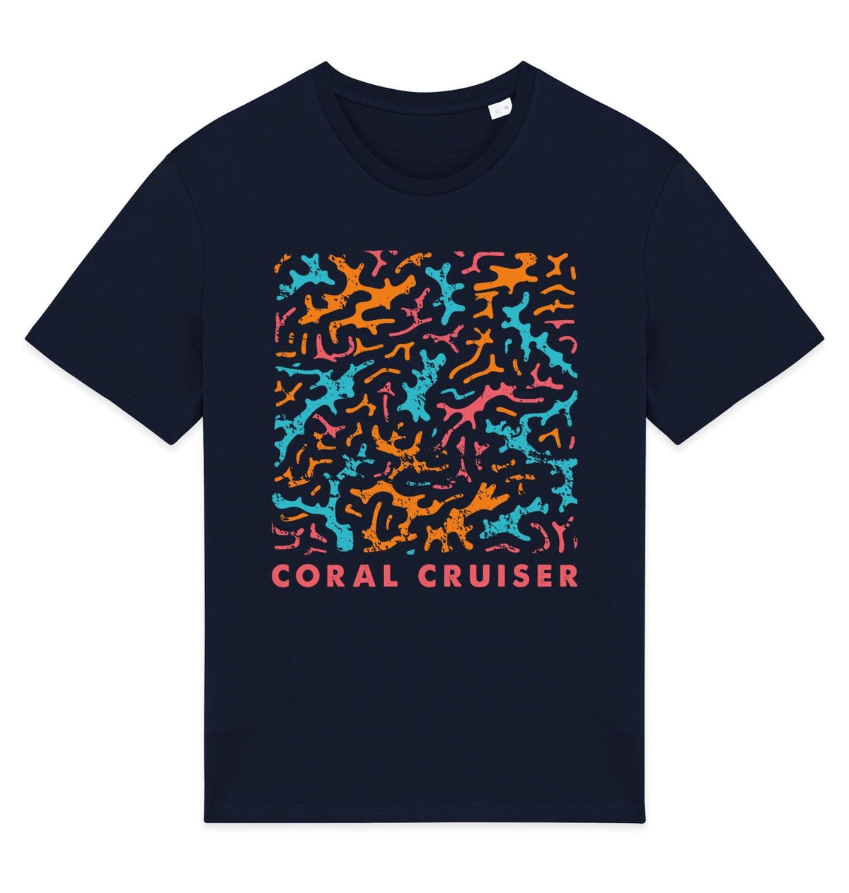Coral Cruiser Front Print Womens T-shirt - Blue Panda