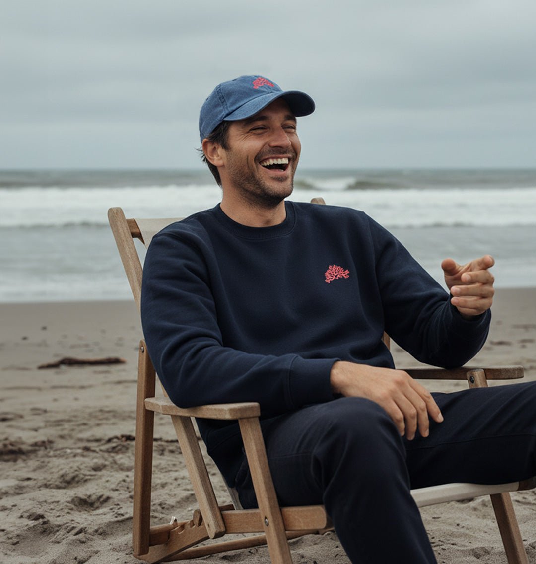 Coral Reef Mens Sweatshirt - Blue Panda