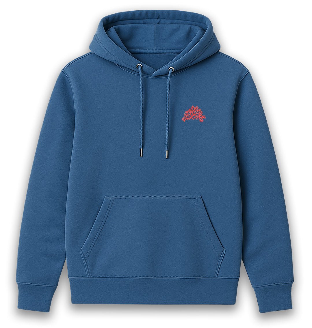 Coral Reef Womens Hoodie - Unisex - Blue Panda