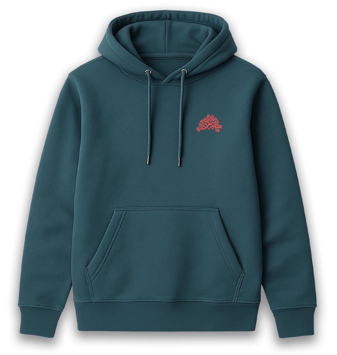 Coral Reef Womens Hoodie - Unisex - Blue Panda