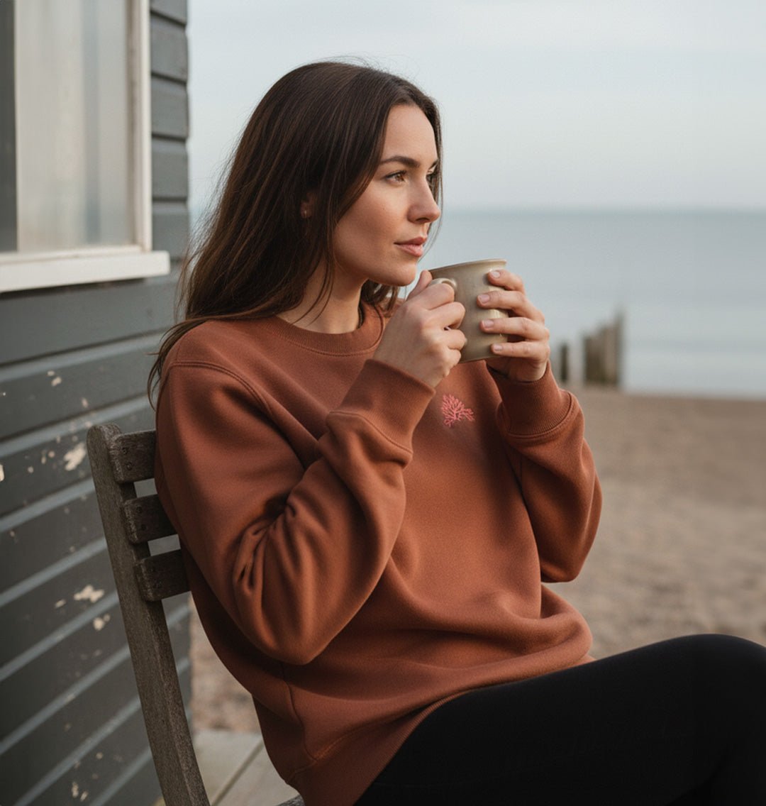 Coral Reef Womens Sweatshirt - Unisex - Blue Panda