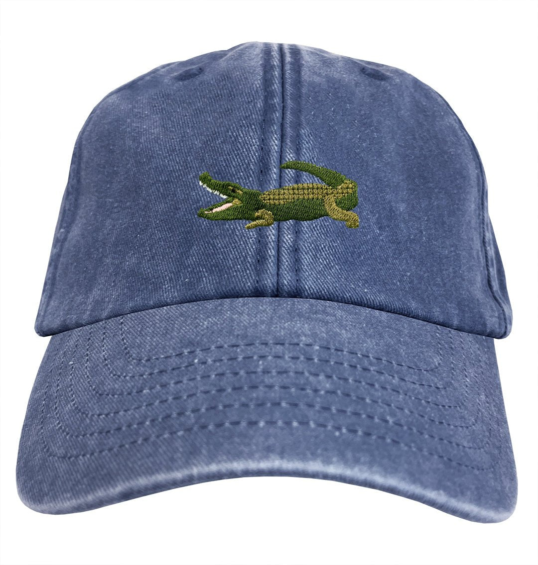 Crocodile Denim Cap - Blue Panda