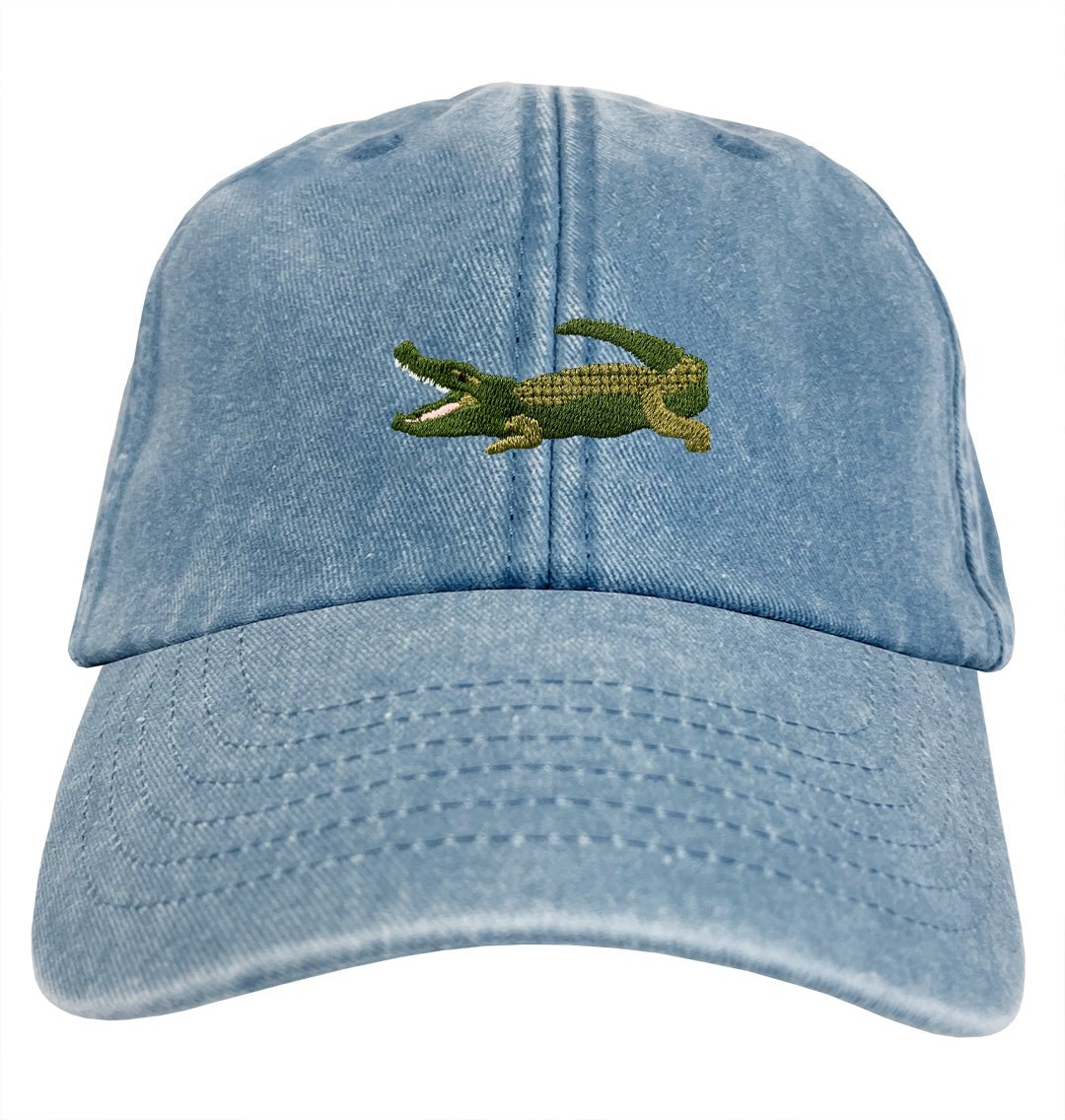 Crocodile Denim Cap - Blue Panda