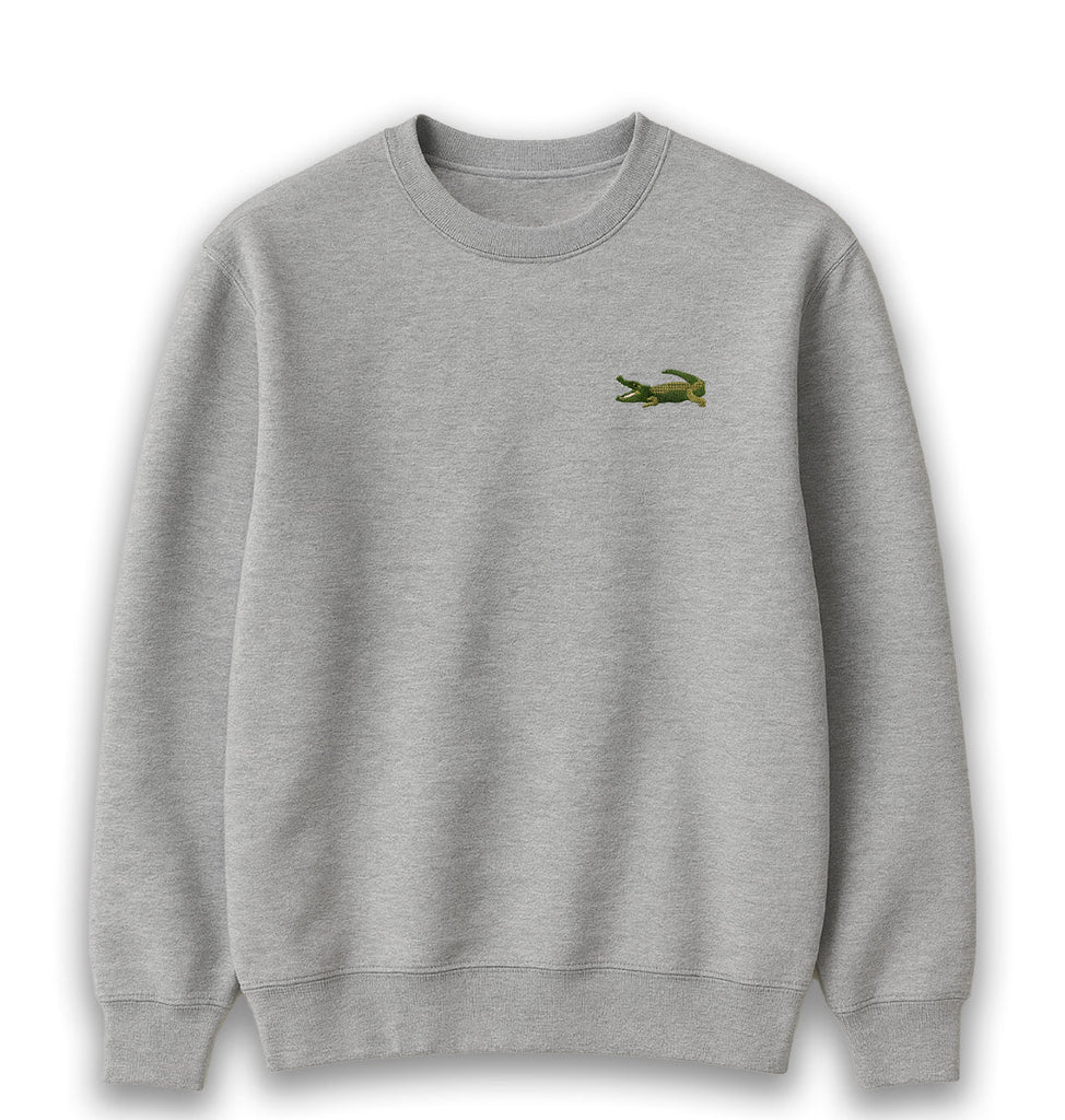 Crocodile Sweatshirt- Mens Sustainable Sweater Wildlife Design