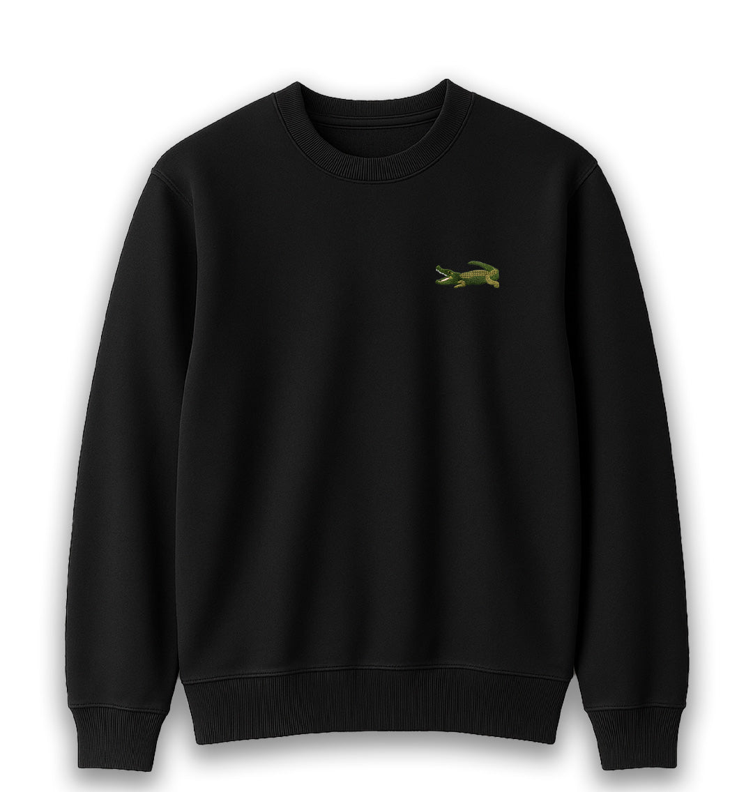 Crocodile Mens Sweatshirt - Blue Panda