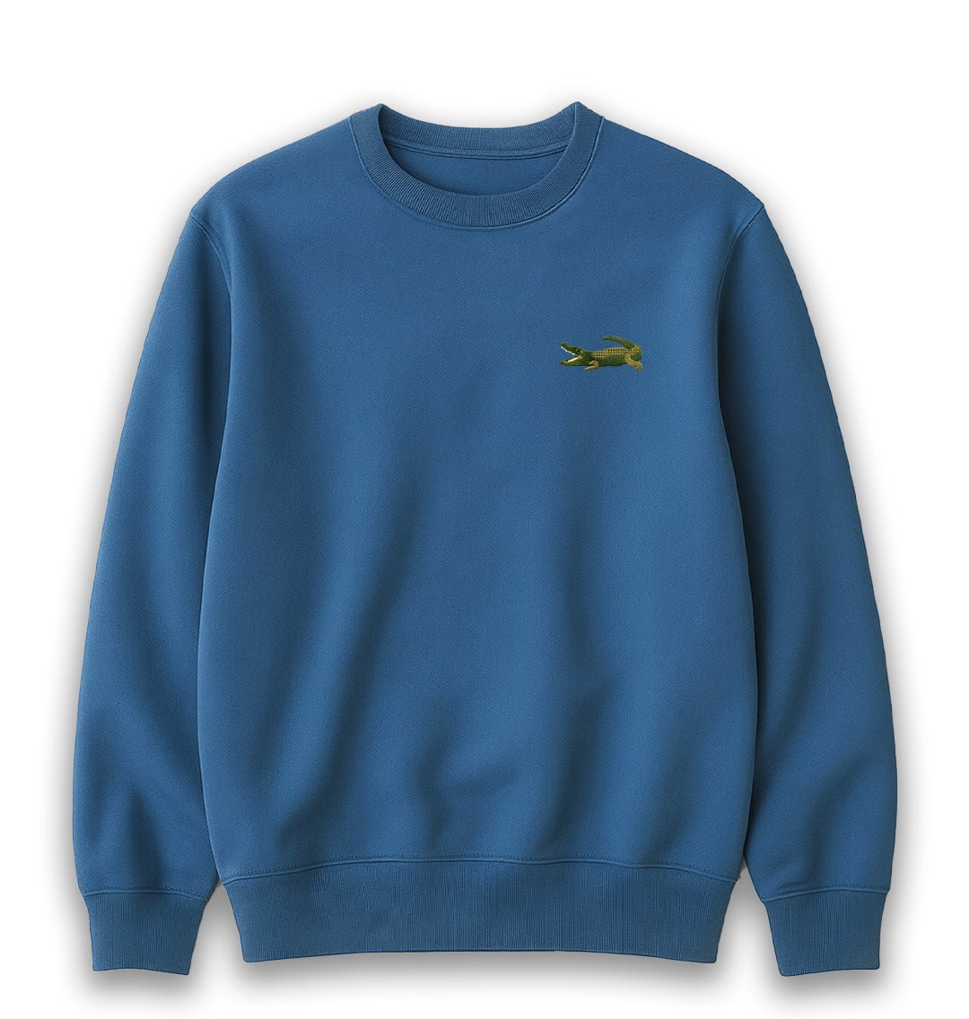 Crocodile Mens Sweatshirt - Blue Panda