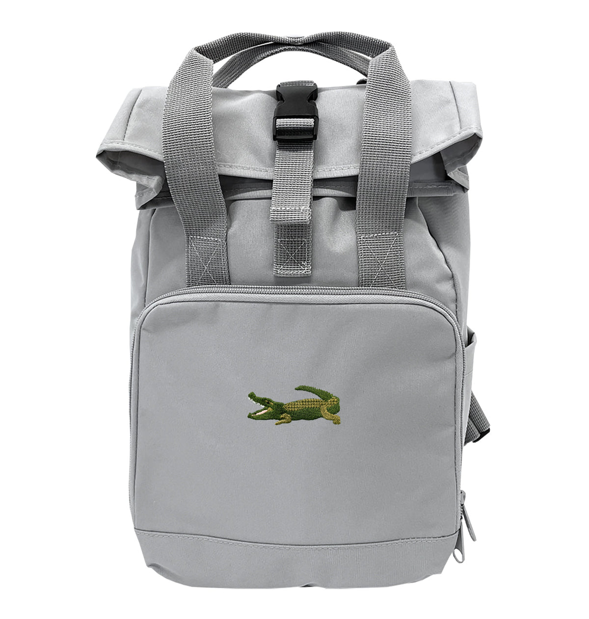 crocodile backpack mini Crocodile Backpack - Mini Roll-top - Recycled Eco Rucksack - Wildlife Motif