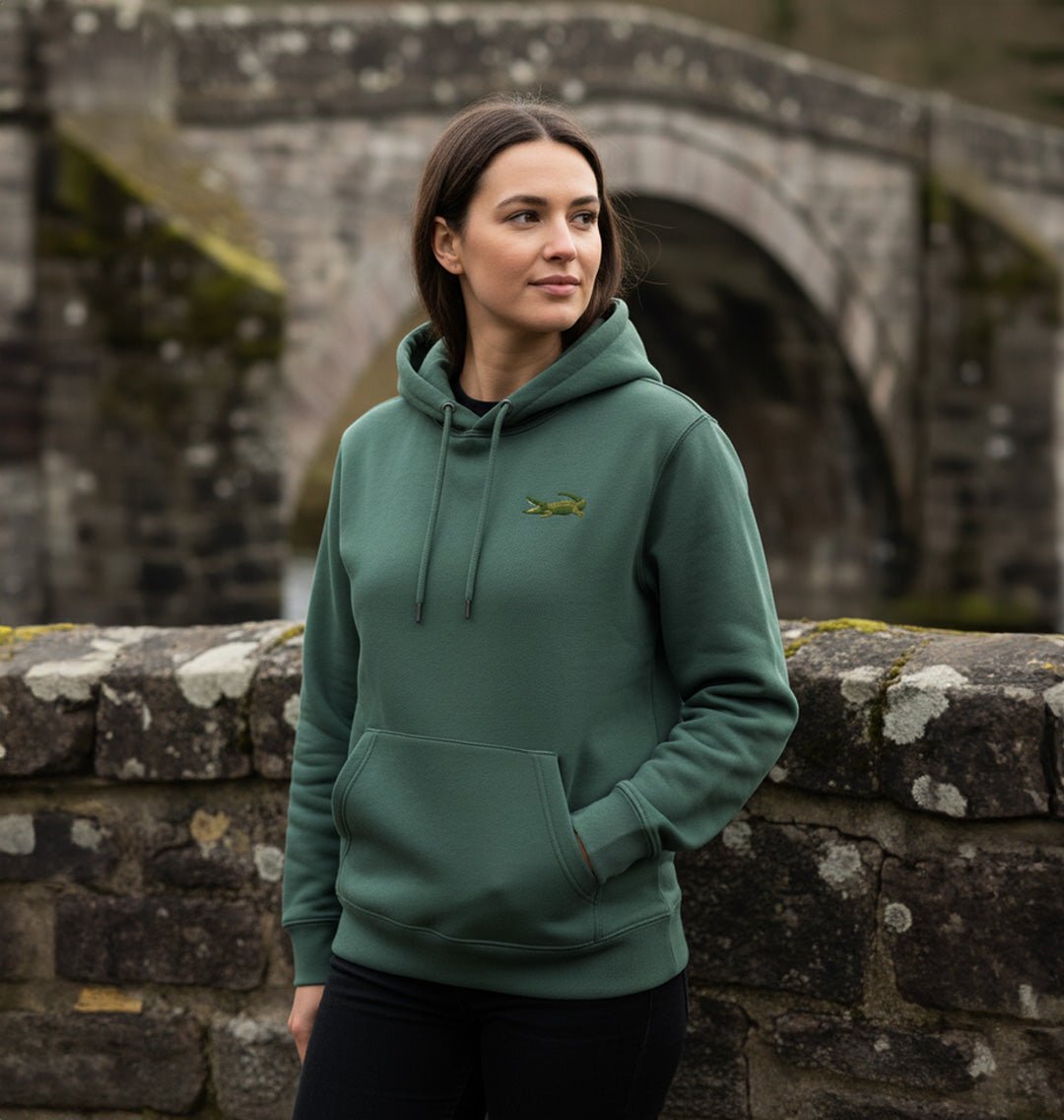 Crocodile Womens Hoodie - Unisex - Blue Panda