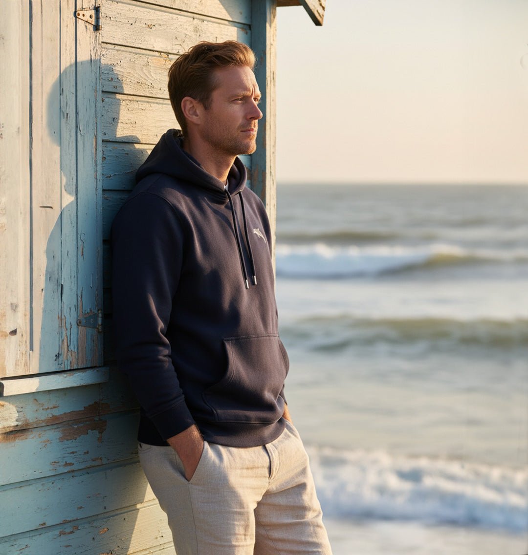 Dolphin Mens Hoodie - Blue Panda