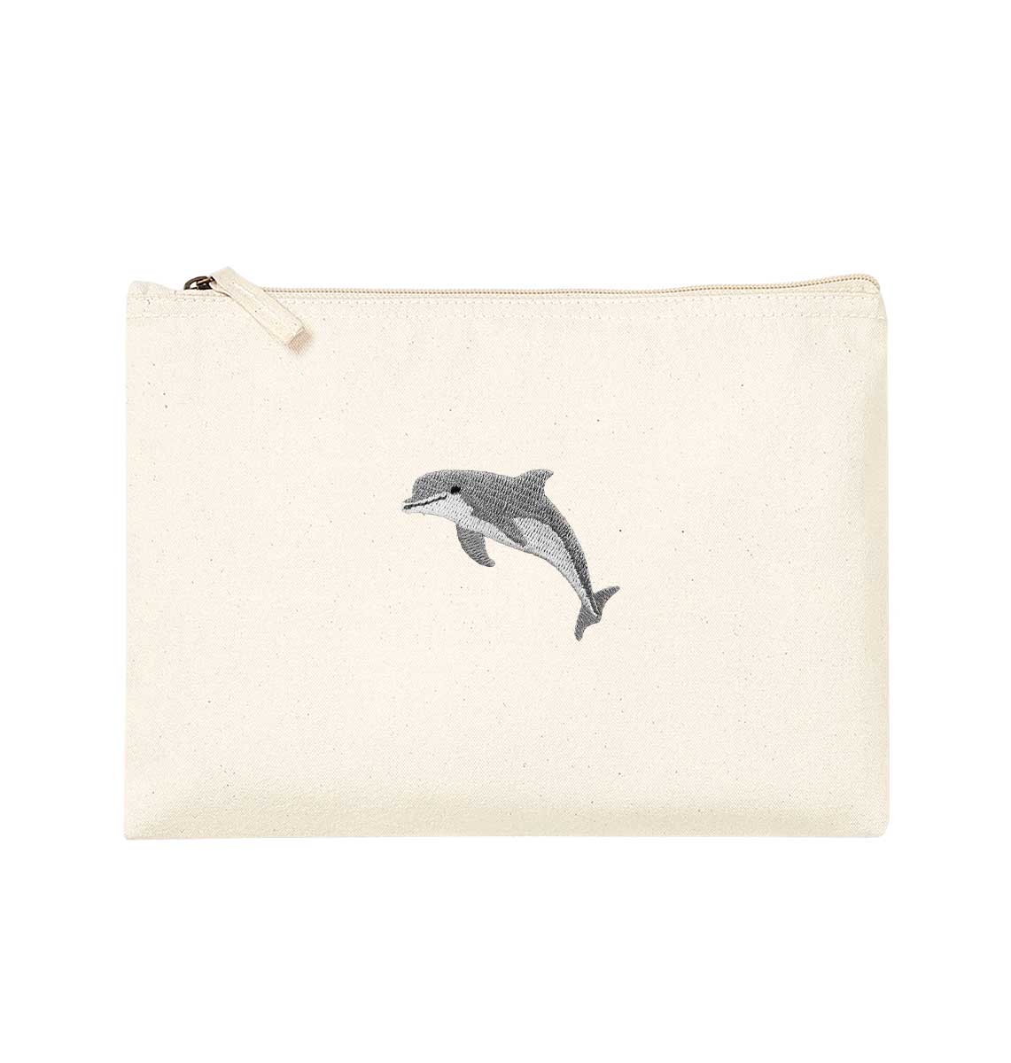 Dolphin Organic Accessory Pouch - Blue Panda