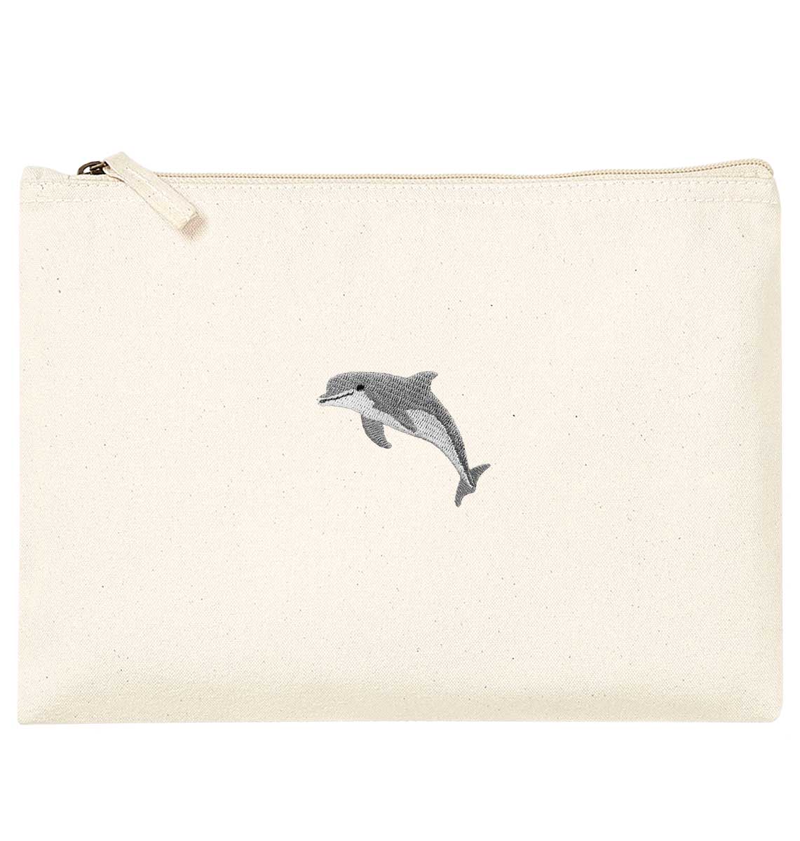 Dolphin Organic Accessory Pouch - Blue Panda