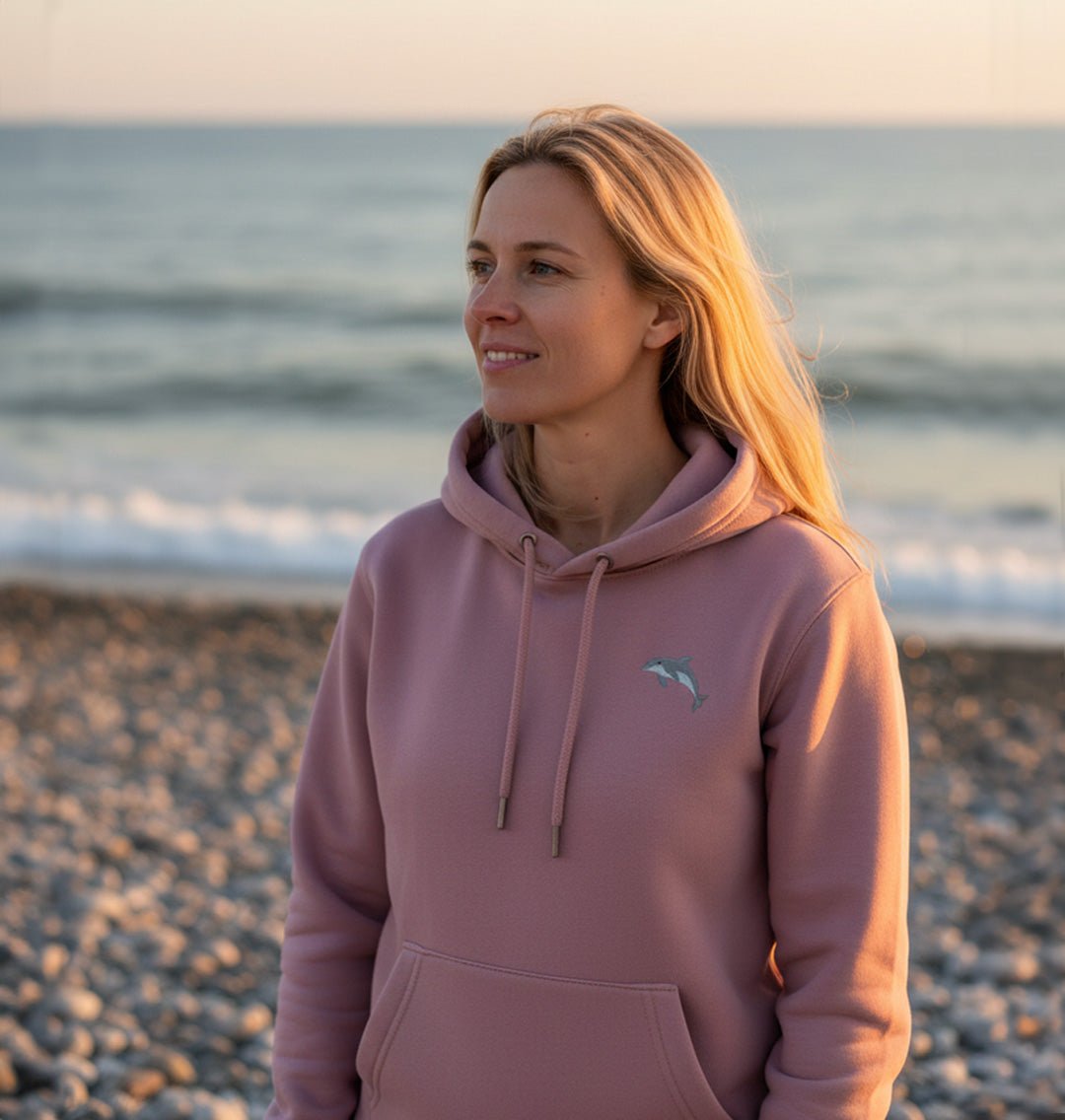 Dolphin Womens Hoodie - Unisex - Blue Panda