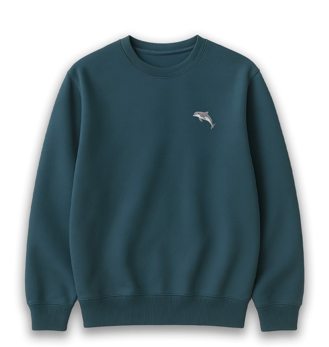 Dolphin Womens Sweatshirt - Unisex - Blue Panda