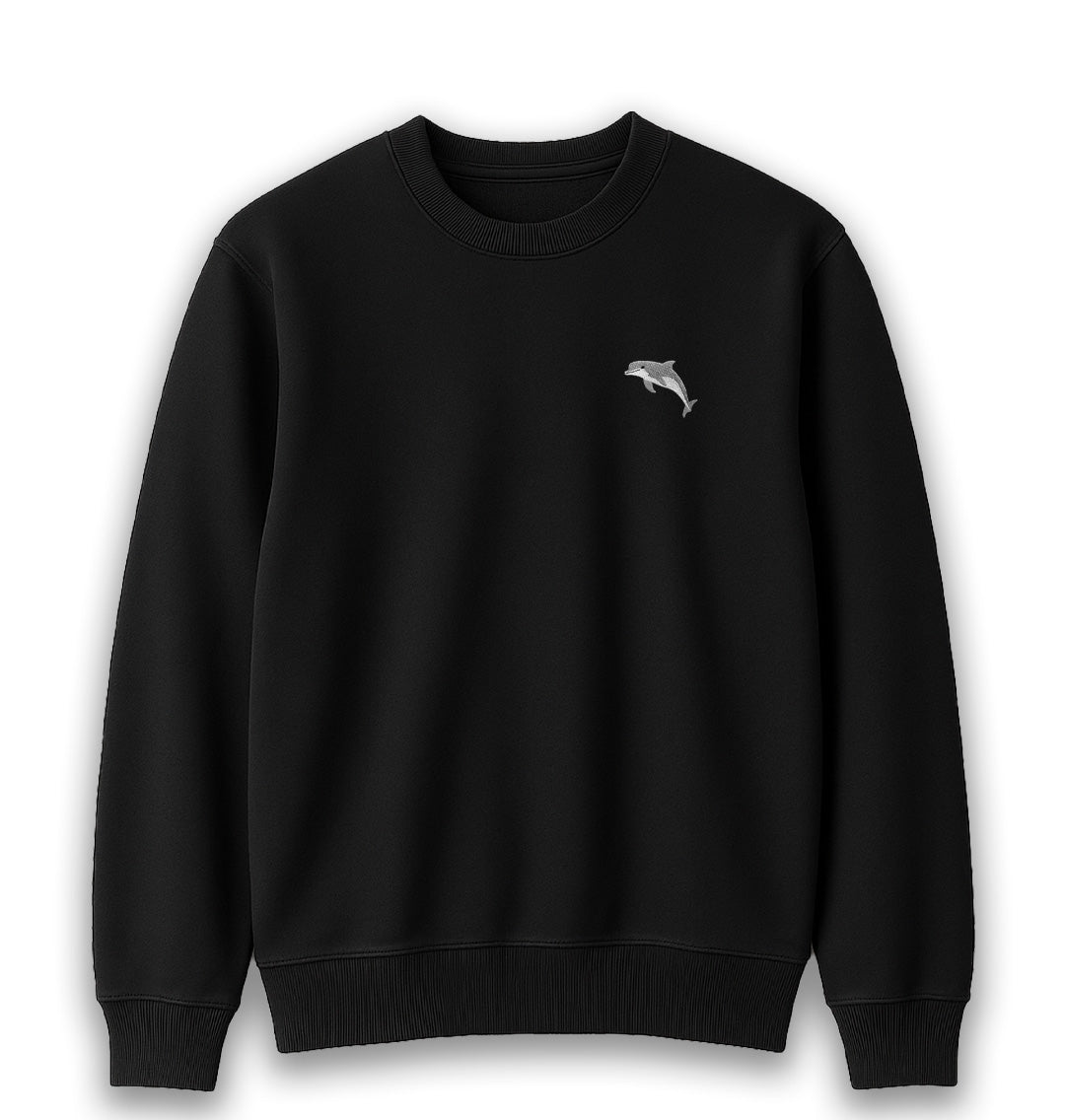 Dolphin Womens Sweatshirt - Unisex - Blue Panda