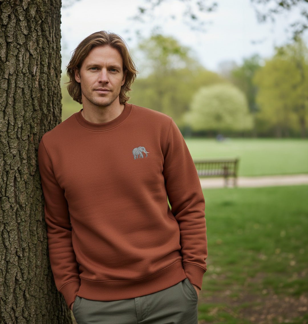 Elephant Mens Sweatshirt - Blue Panda