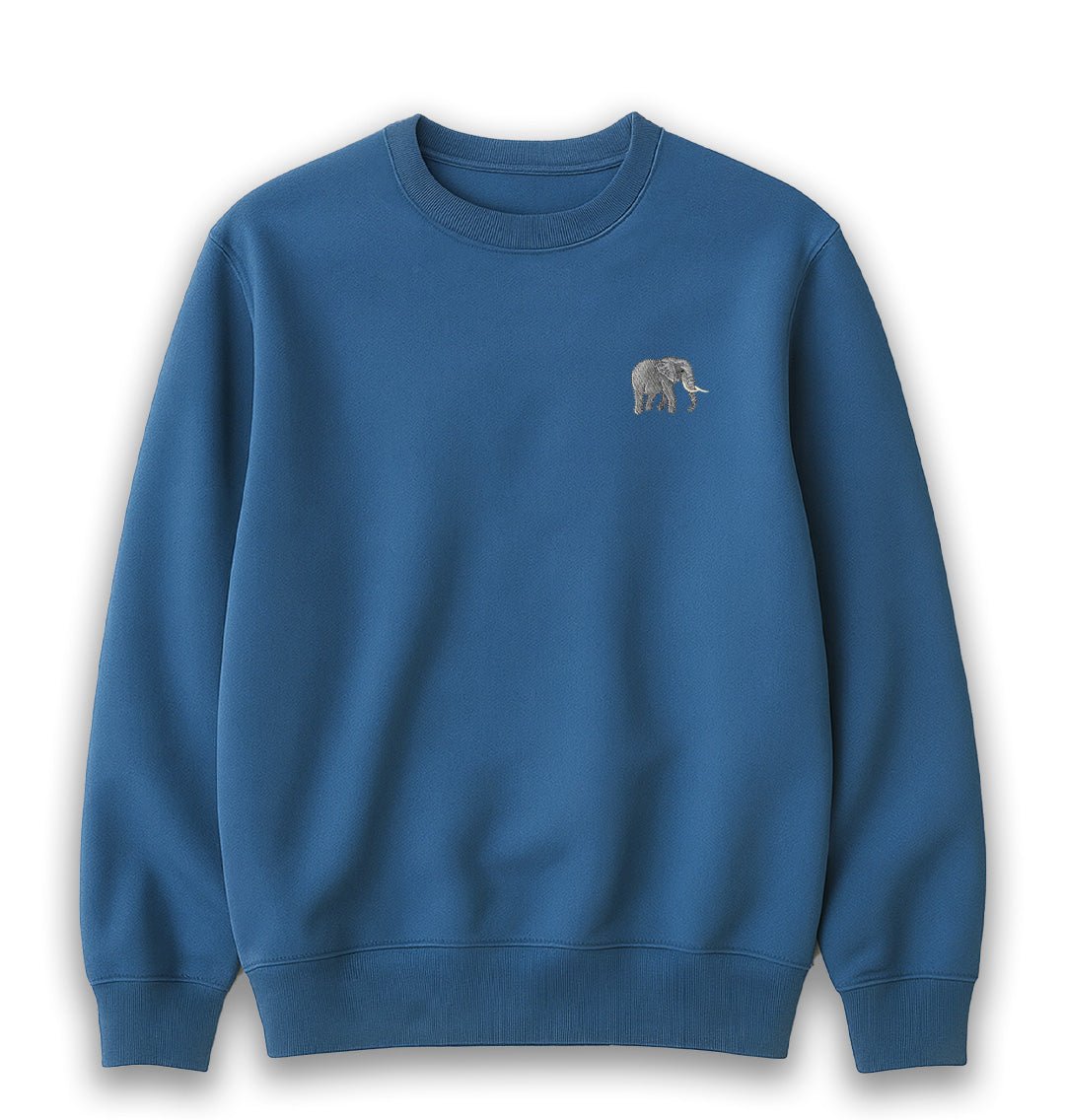 Elephant Womens Sweatshirt - Unisex - Blue Panda