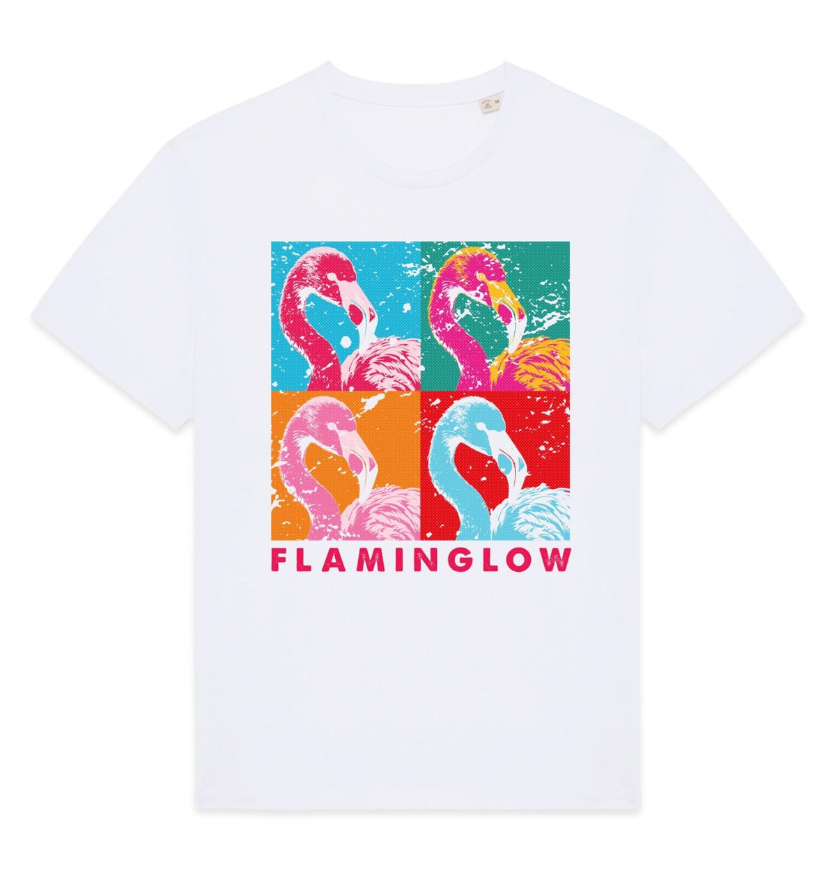 Flaminglow Front Print Mens T-shirt - Blue Panda