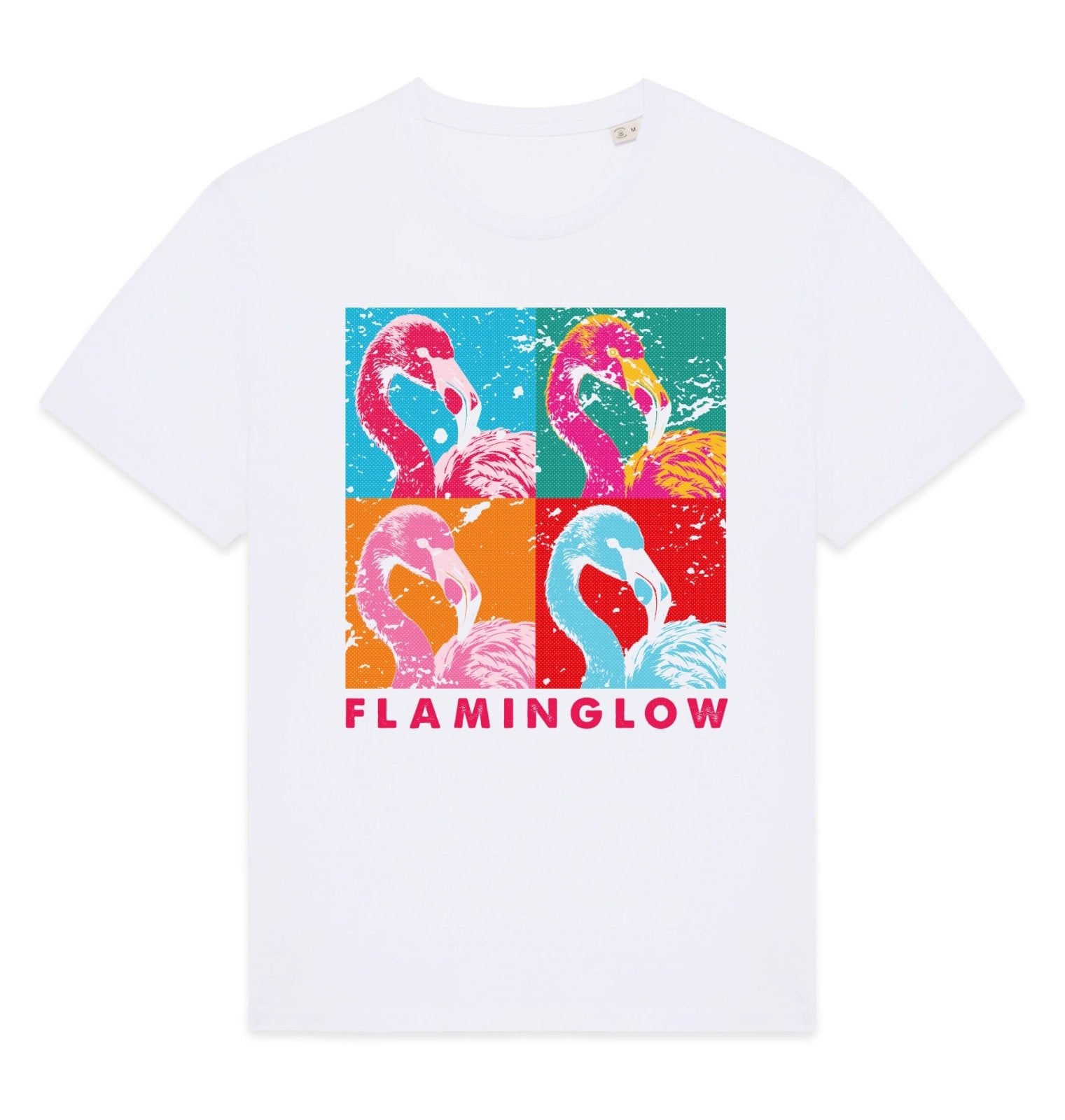 Flaminglow Front Print Womens T-shirt - Blue Panda