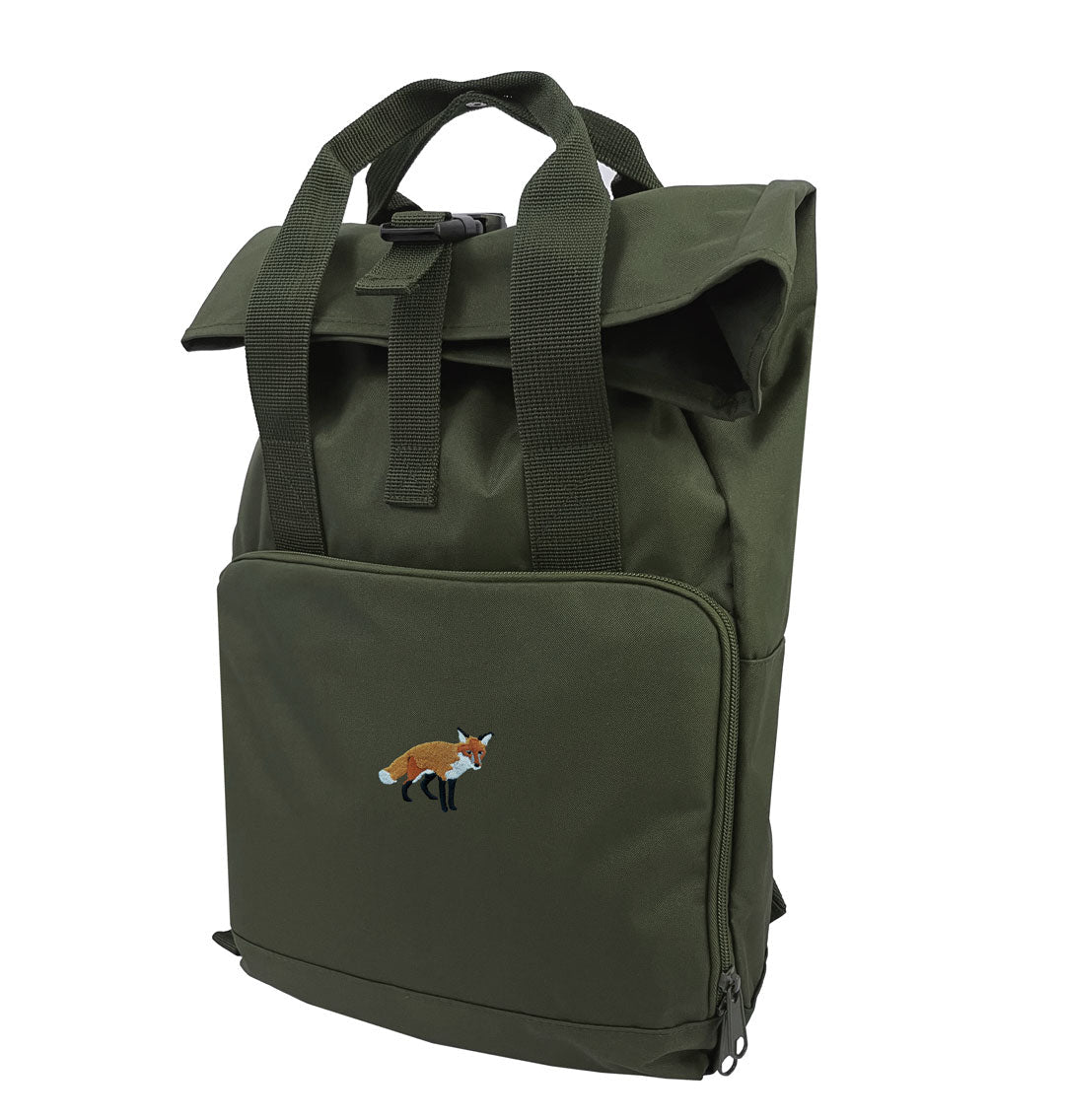 Fox Everyday Roll-top Recycled Backpack - Blue Panda