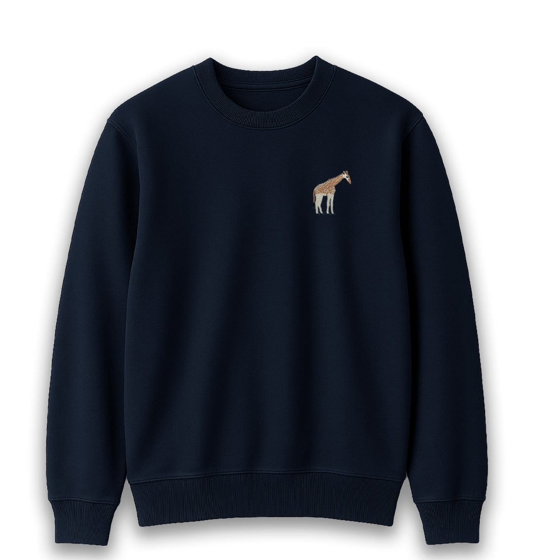 Giraffe Womens Sweatshirt - Unisex - Blue Panda
