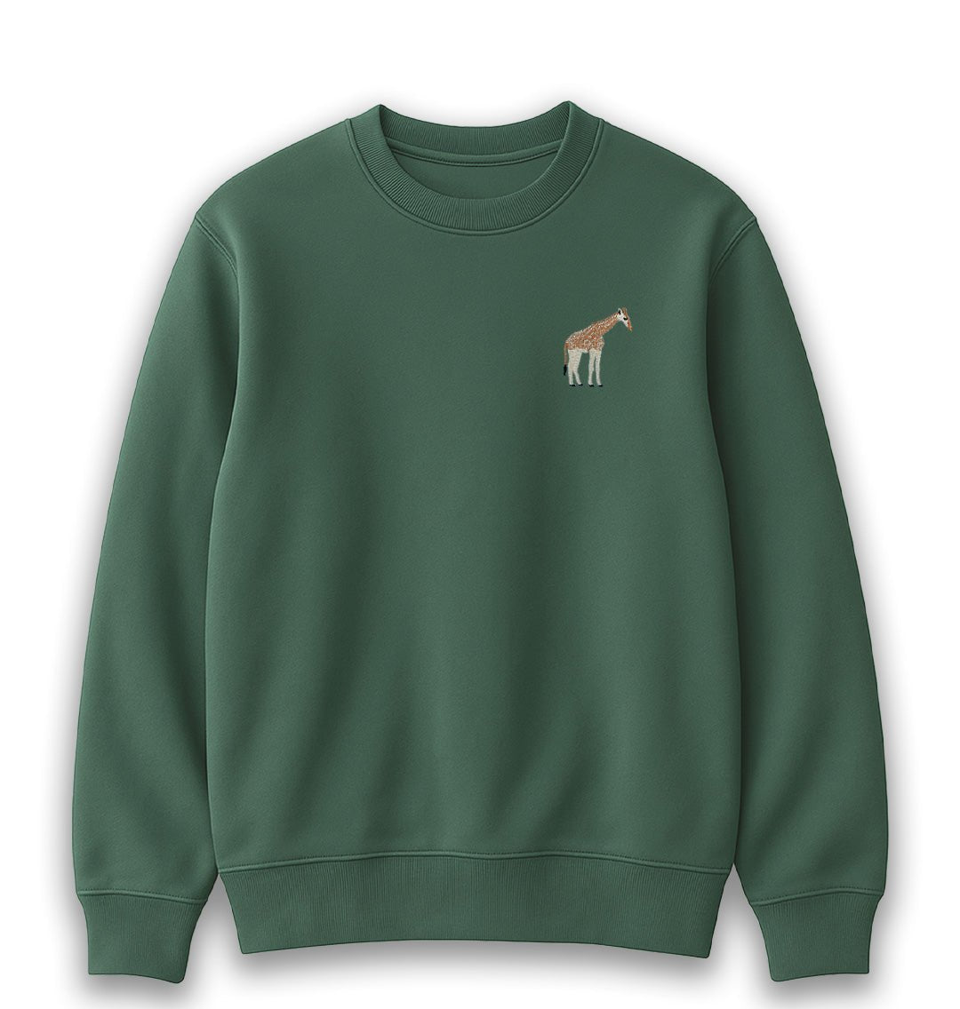 Giraffe Womens Sweatshirt - Unisex - Blue Panda