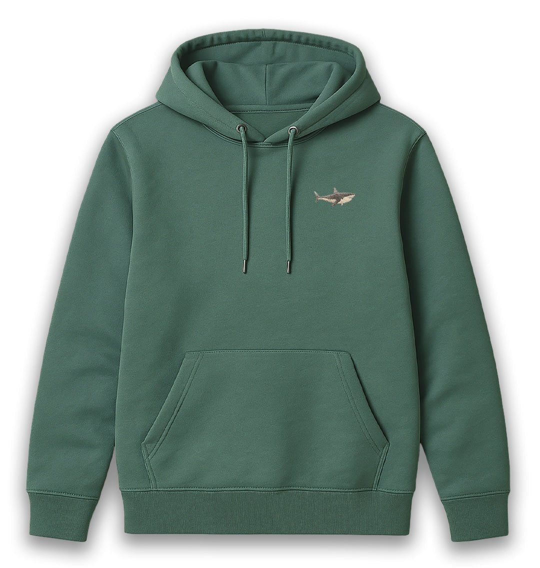 Great White Shark Womens Hoodie - Unisex - Blue Panda