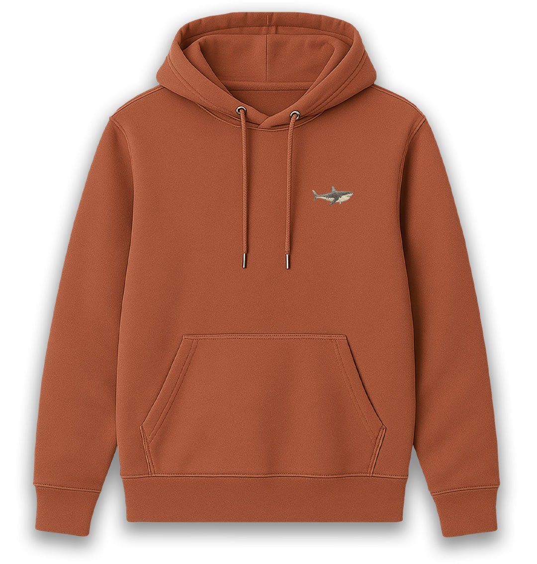 Great White Shark Womens Hoodie - Unisex - Blue Panda