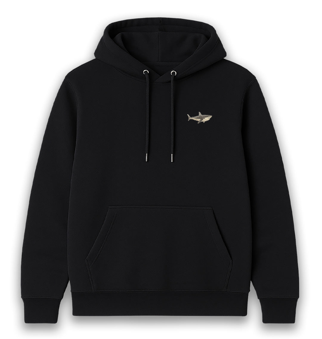 Great White Shark Womens Hoodie - Unisex - Blue Panda
