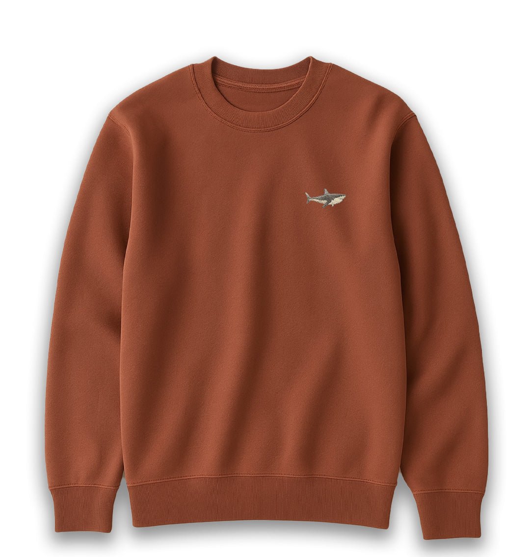 Great White Shark Womens Sweatshirt - Unisex - Blue Panda