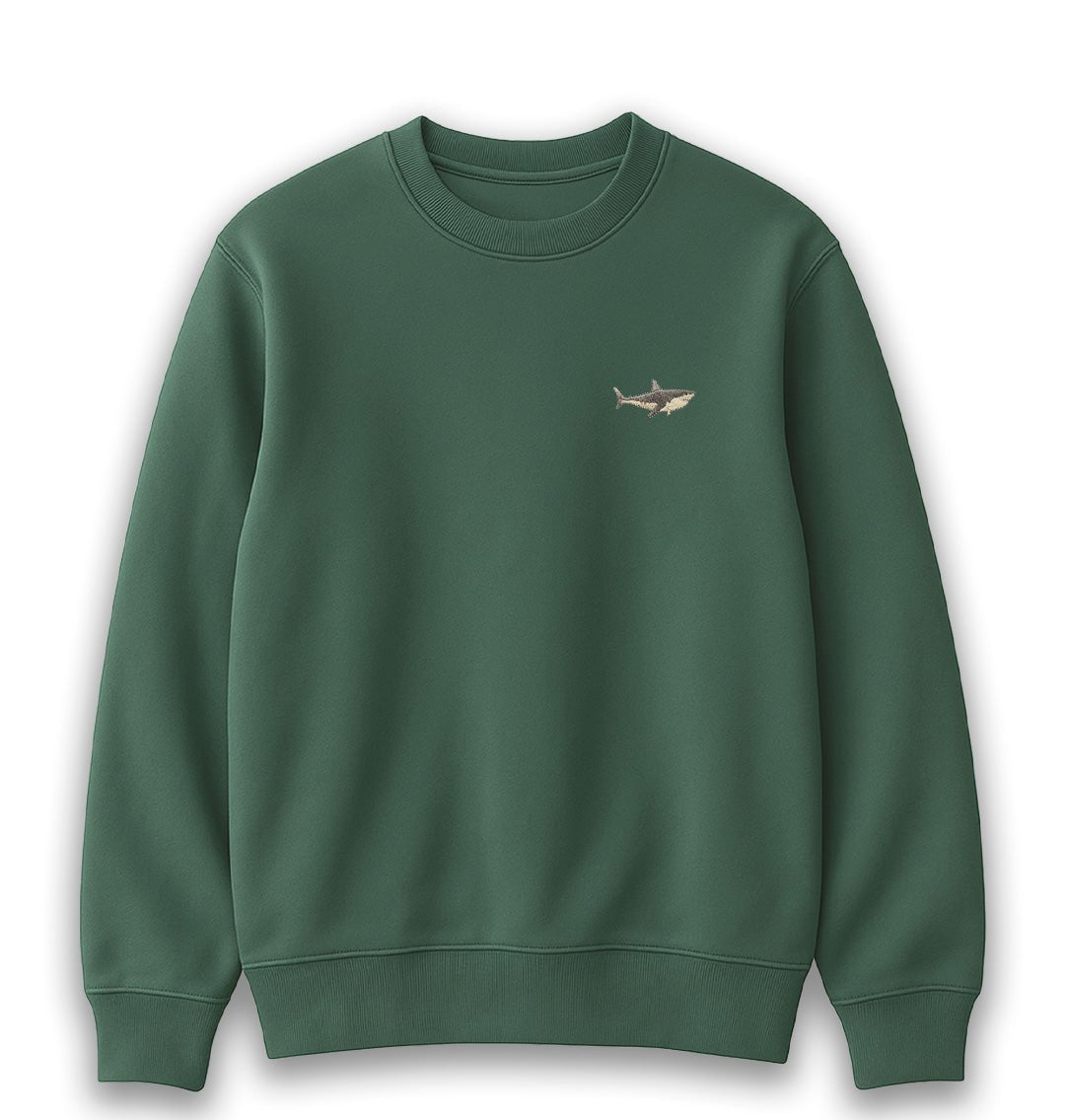 Great White Shark Womens Sweatshirt - Unisex - Blue Panda