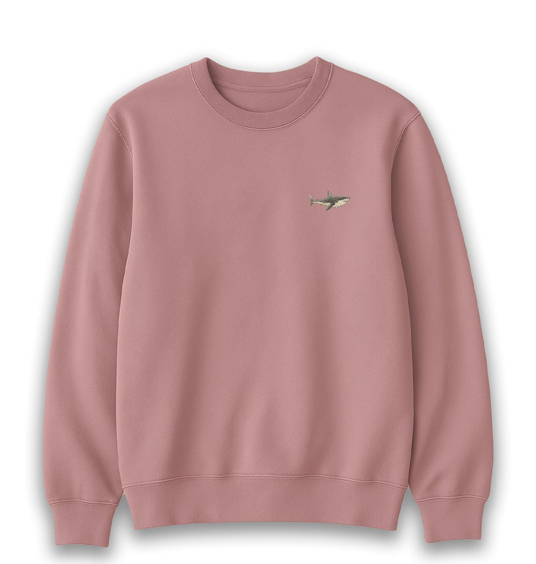 Great White Shark Womens Sweatshirt - Unisex - Blue Panda