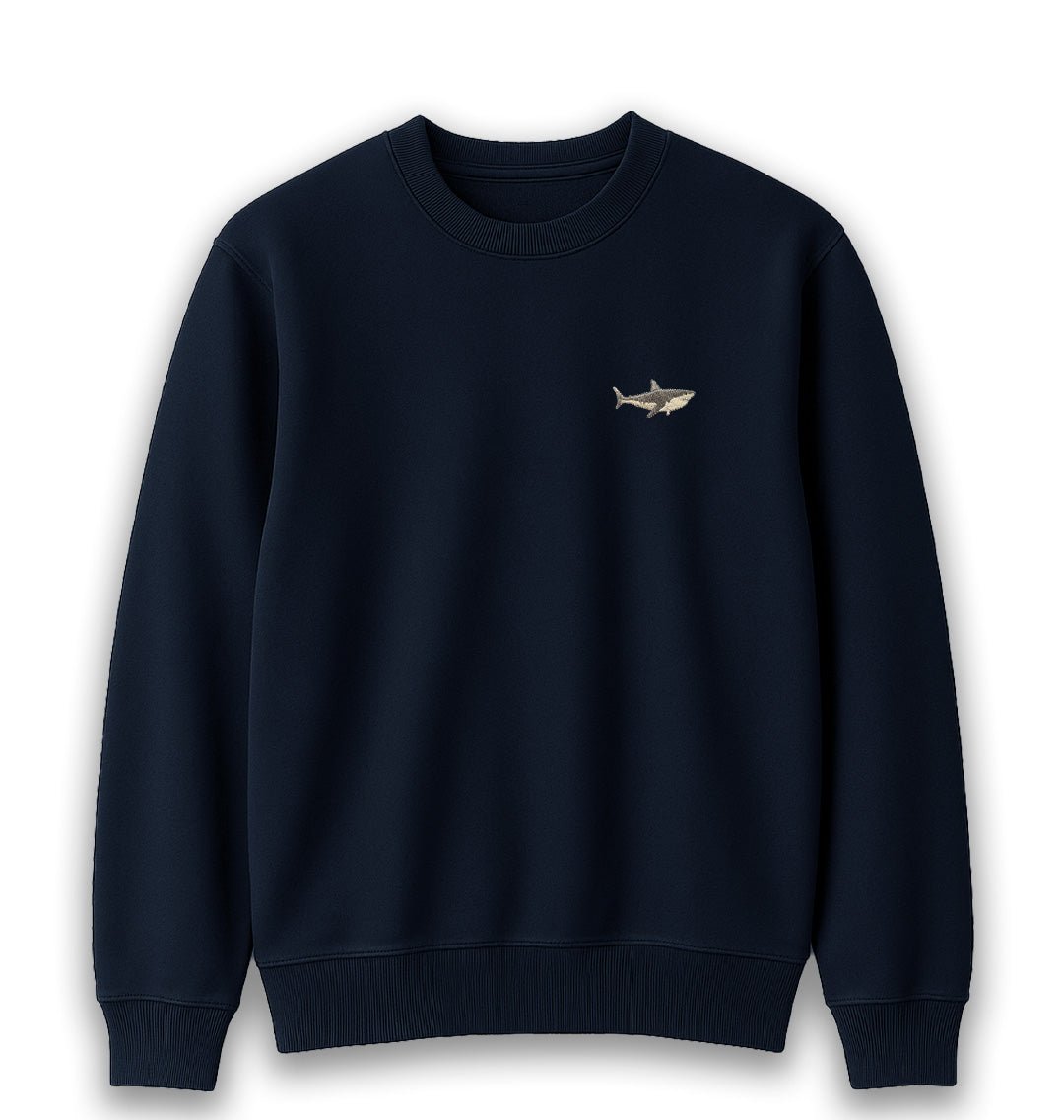 Great White Shark Womens Sweatshirt - Unisex - Blue Panda