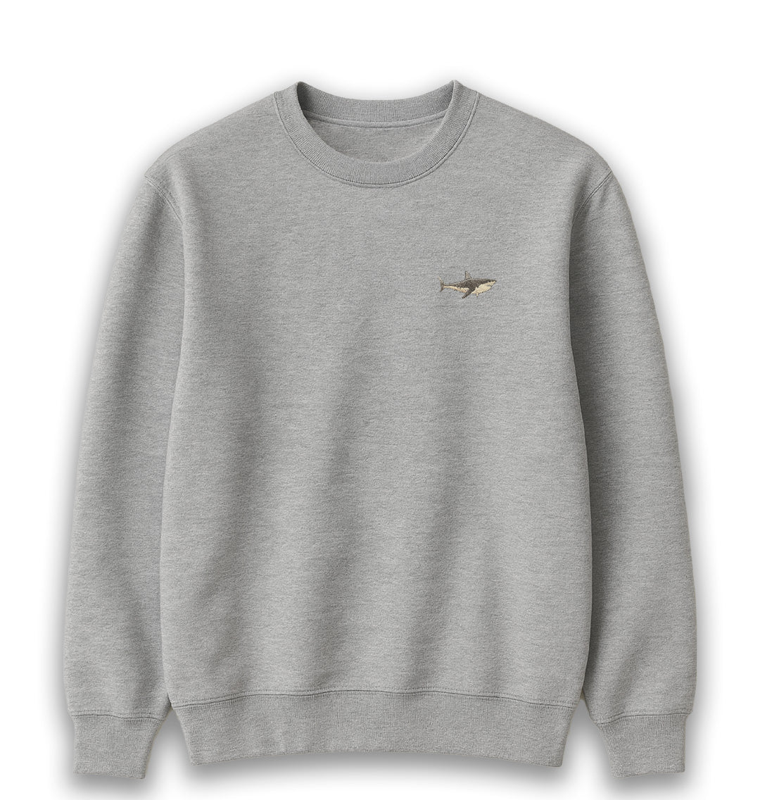 Great White Shark Womens Sweatshirt - Unisex - Blue Panda