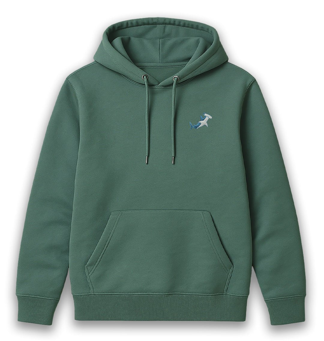Hammerhead Shark Mens Hoodie - Blue Panda