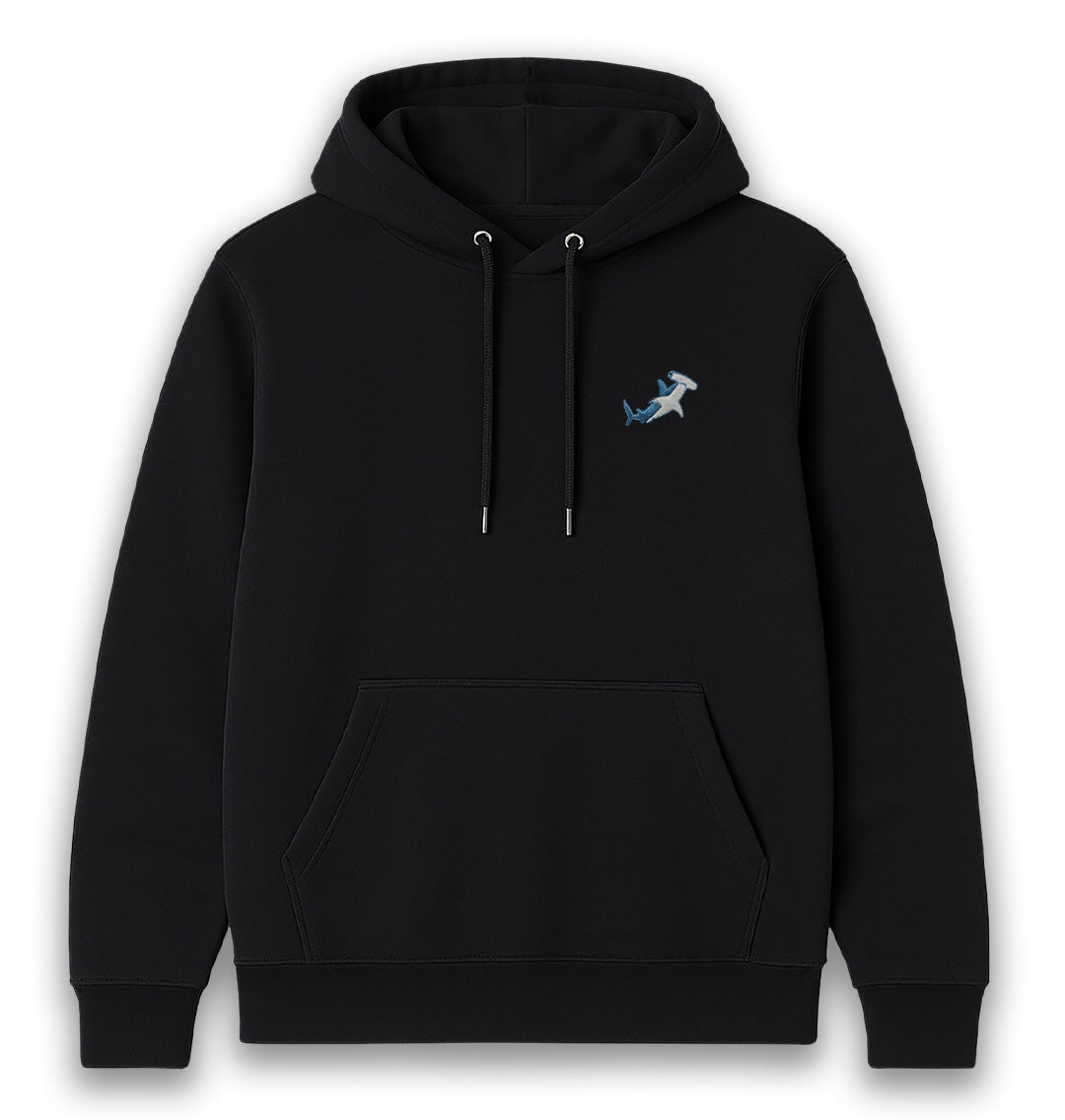 Hammerhead Shark Mens Hoodie - Blue Panda