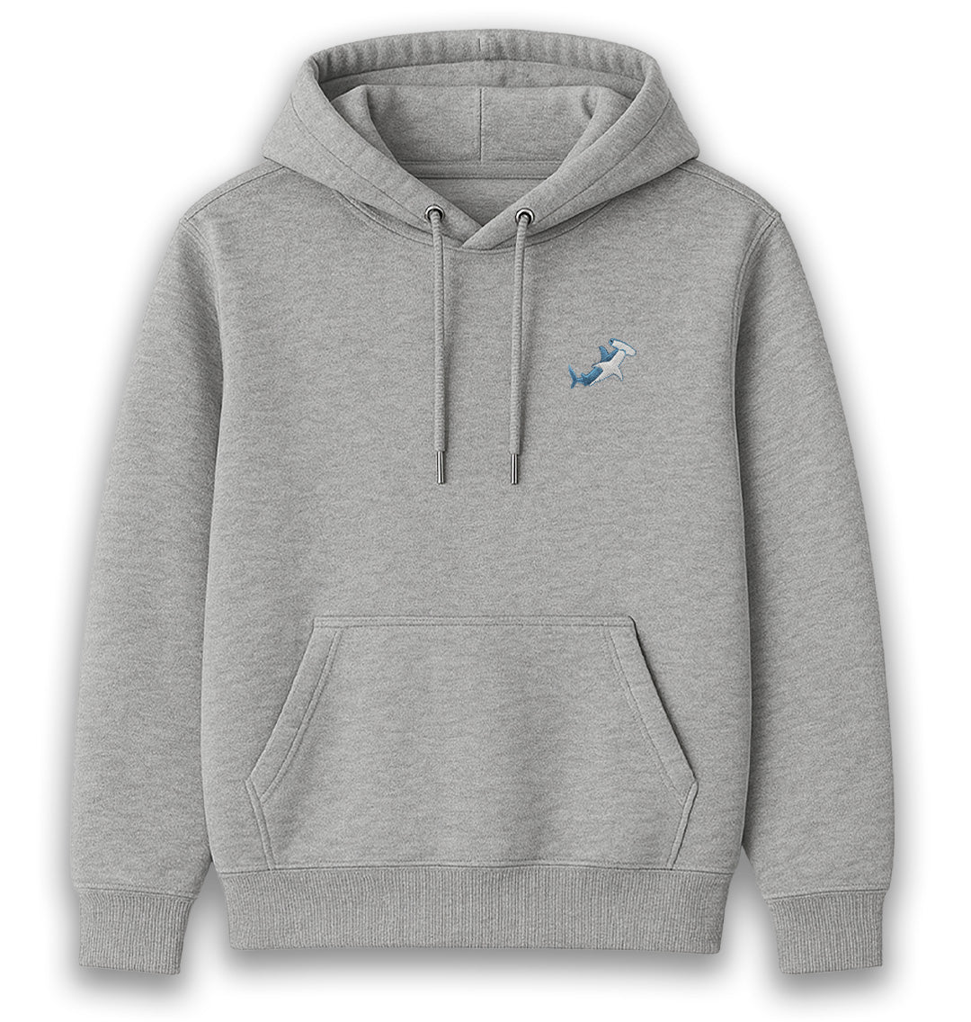 Hammerhead Shark Womens Hoodie - Unisex - Blue Panda