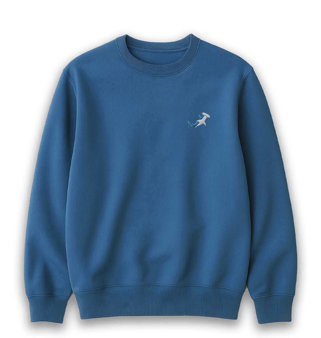 Hammerhead Shark Mens Sweatshirt - Blue Panda