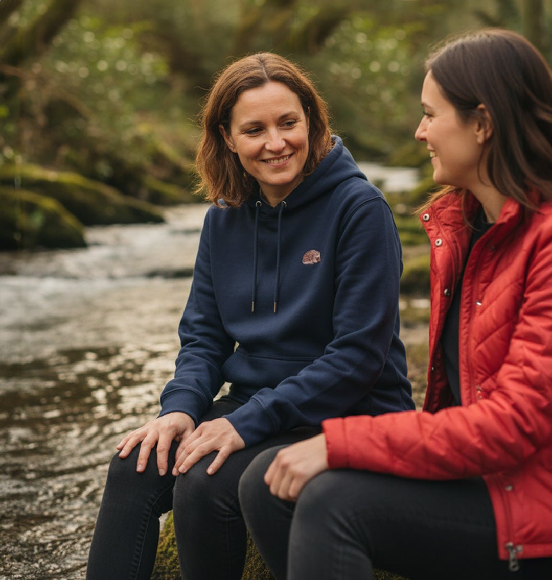Hedgehog Womens Hoodie - Unisex - Blue Panda