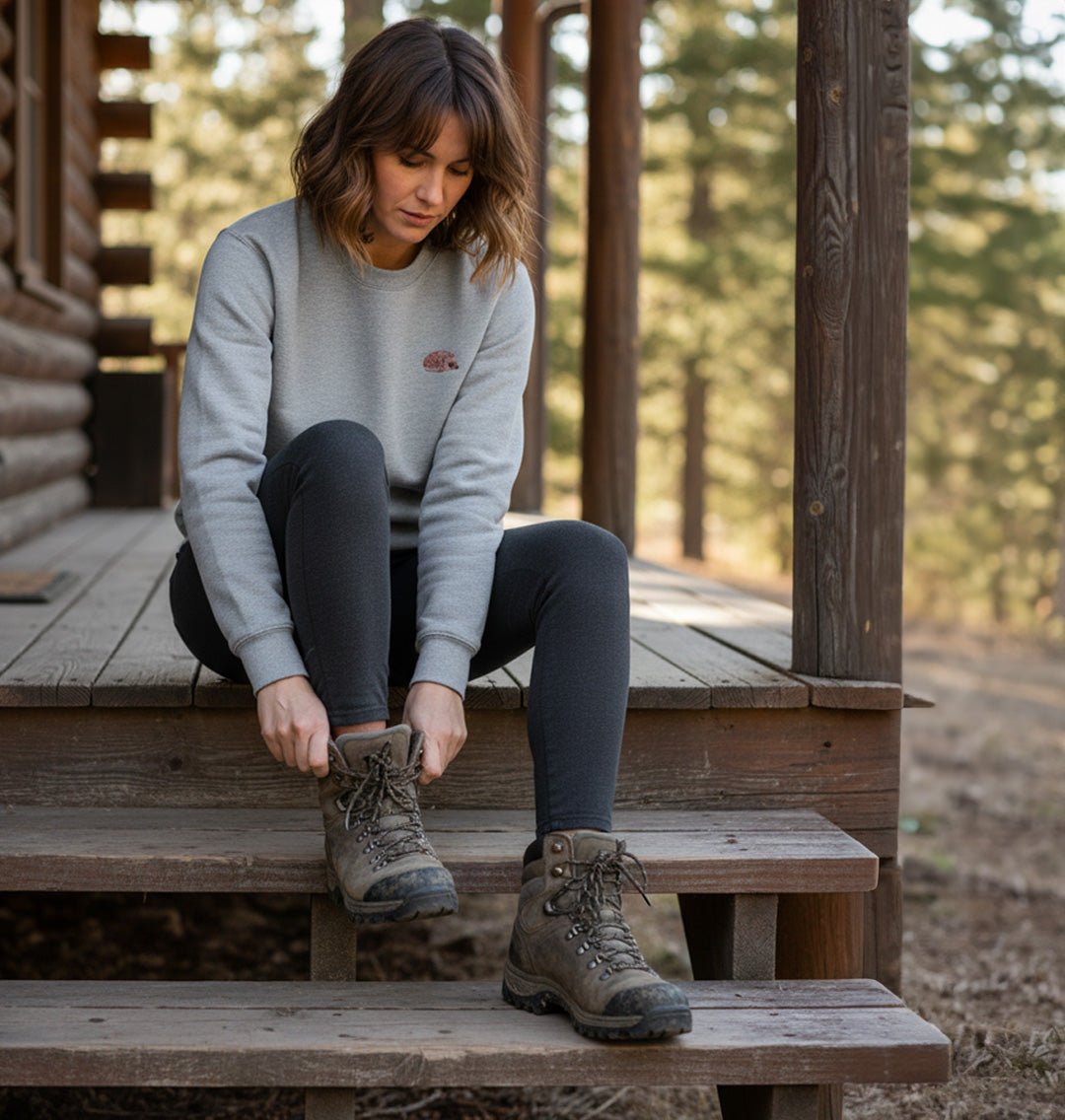 Hedgehog Womens Sweatshirt - Unisex - Blue Panda