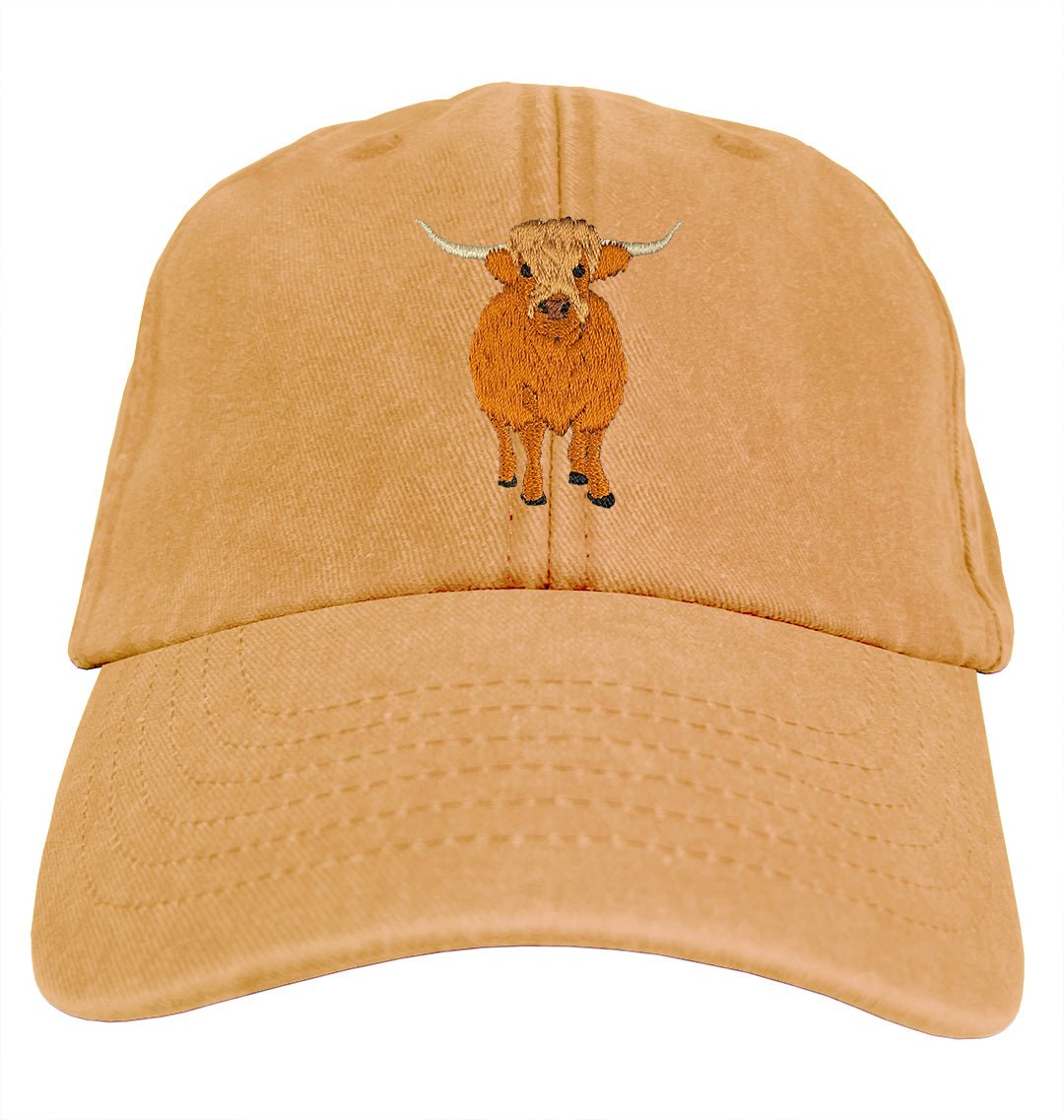 Highland Cow Denim Cap - Blue Panda