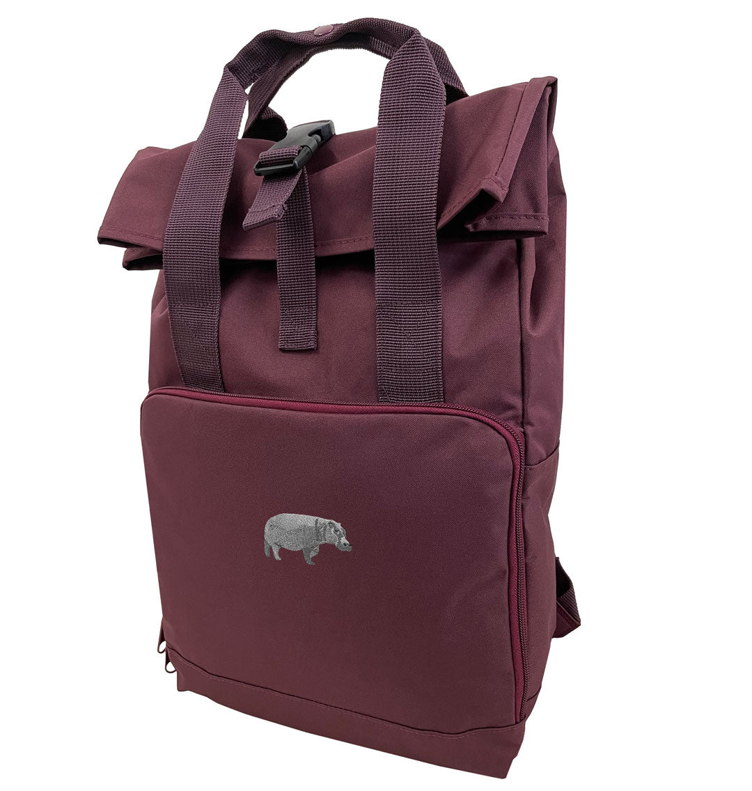 Hippopotamus Everyday Roll-top Recycled Backpack