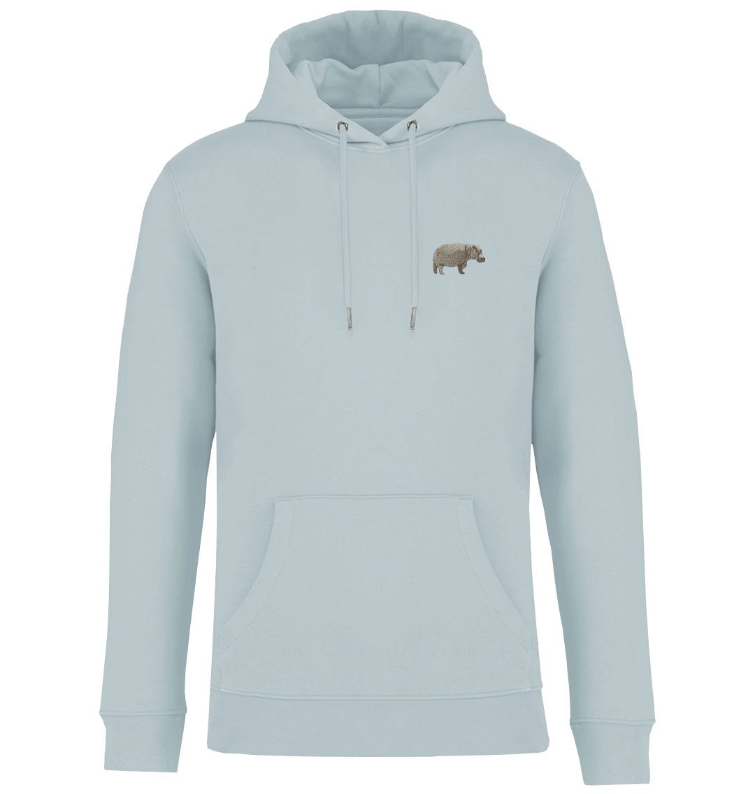 Hippo Mens Hoodie - Blue Panda