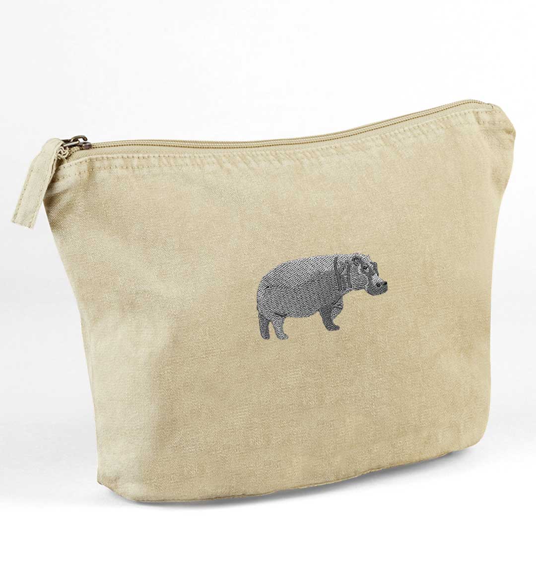 Hippo Organic Accessory Pouch - Blue Panda