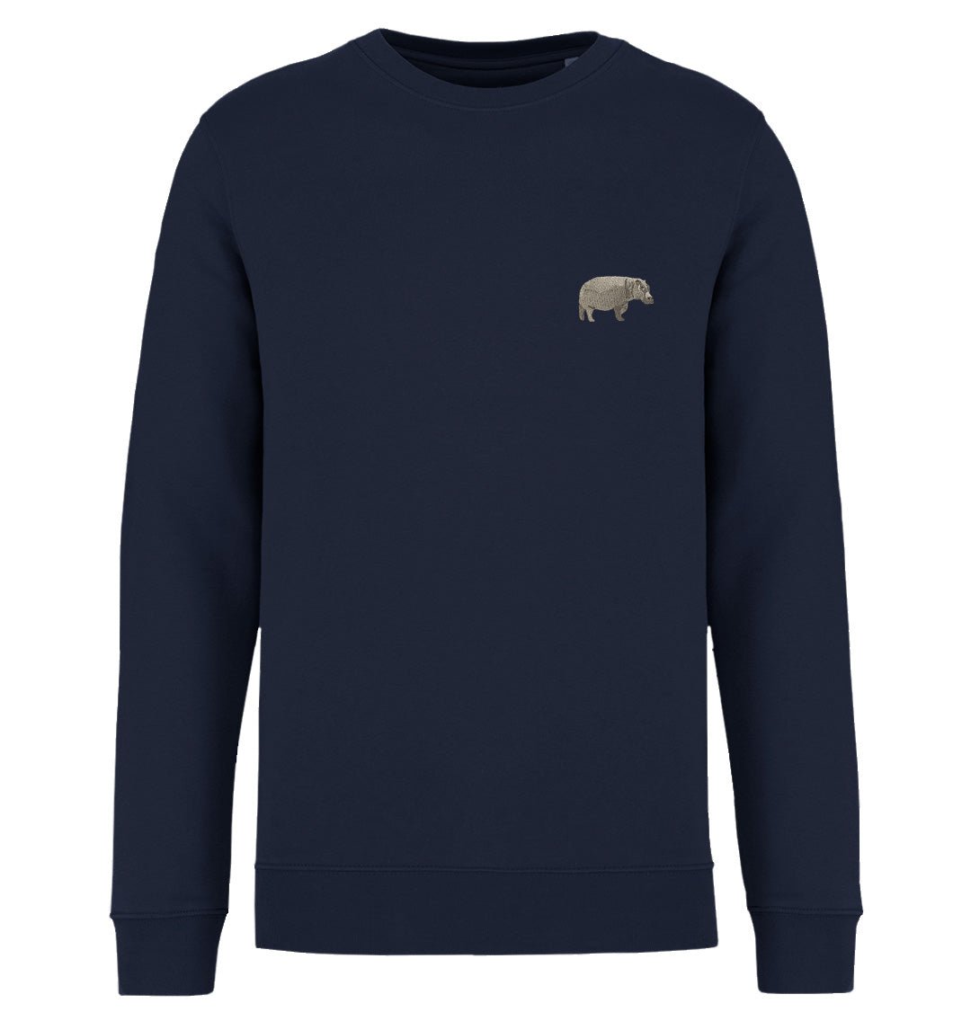 Hippo Womens Sweatshirt - Blue Panda